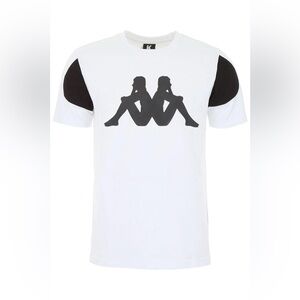 Kappa Kontroll Men's T-Shirt White/black Size Small Unisex NWT